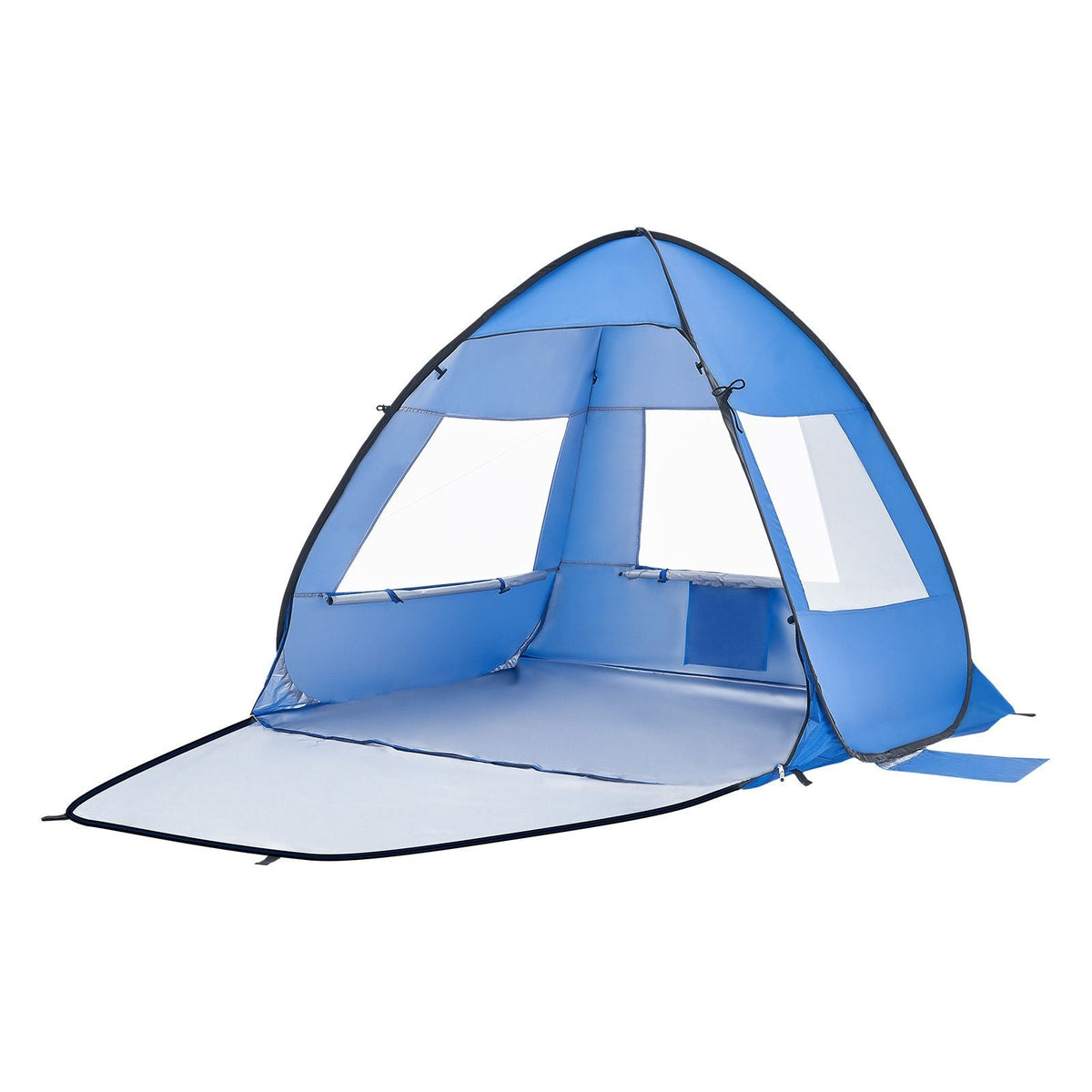 Beach Tent Sun Shelter for 2 Person, UPF 50+ Protection, Portable Sun Shade Canopy with Carrying Bag & Sand Pockets, Lightweight and Easy Setup Beach Umbrella for Camping Fishing Outdoor Picnic