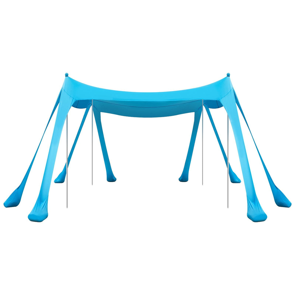Beach Tent Sun Shelter, UPF50+ Sun Protection, 6.6 ft Tall, 10 x 10 ft, Easy Pop Up Beach Canopy with Sandbags, Stability Poles, Sand Shovels, Portable Shade for Family, Camping, Fishing, Blue