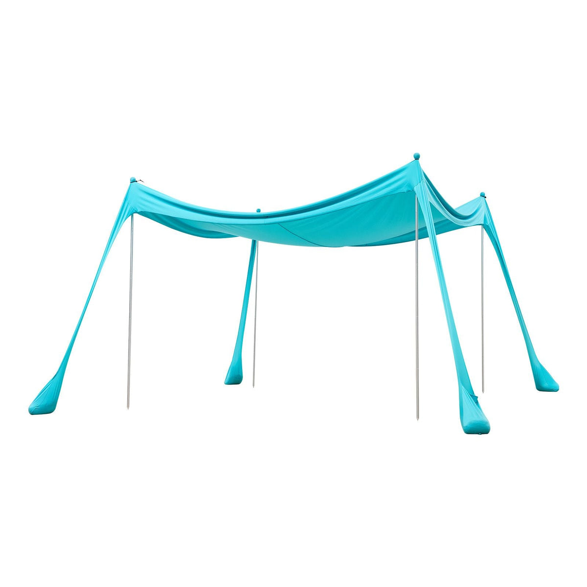 Beach Tent Sun Shelter, UPF50+ Sun Protection, 6.6 ft Tall, 10 x 10 ft, Easy Pop Up Beach Canopy with Sandbags, Stability Poles, Sand Shovels, Portable Shade for Family Outings, Camping, Fishing