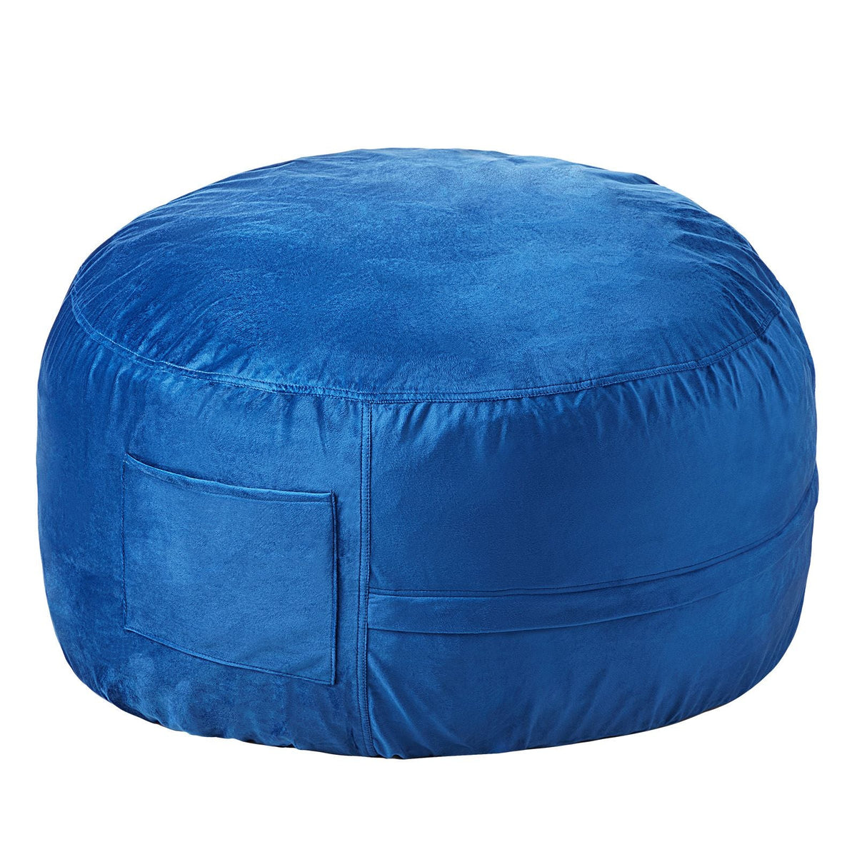 Bean Bag Chair, 3 feet Round Bean Bag Chair with Removable and Washable Cover, 25D Memory Foam Filled with Soft and Smooth Dutch Velvet, Bean Bag for Bedroom or Playroom, Blue
