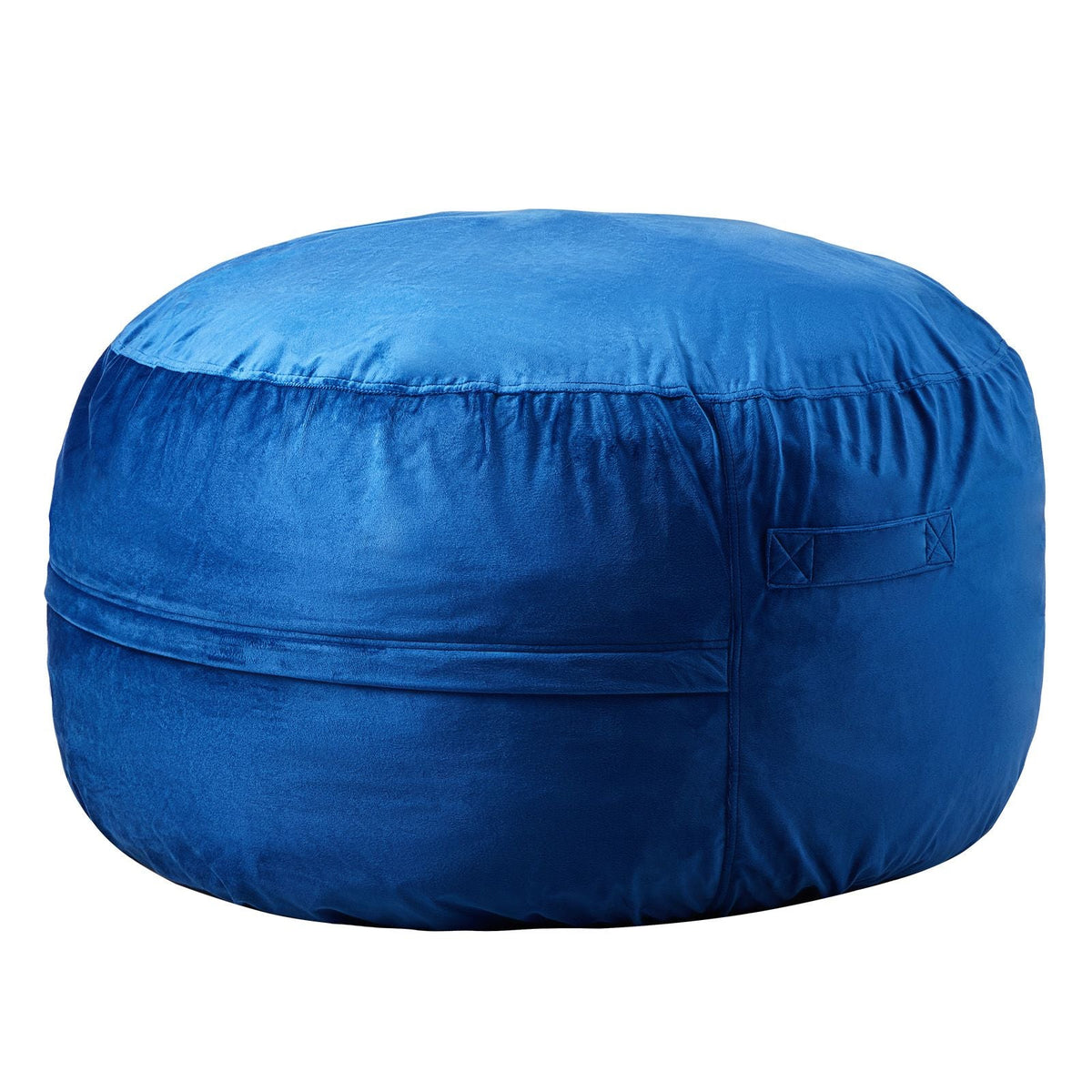 Bean Bag Chair, 3 feet Round Bean Bag Chair with Removable and Washable Cover, 25D Memory Foam Filled with Soft and Smooth Dutch Velvet, Bean Bag for Bedroom or Playroom, Blue