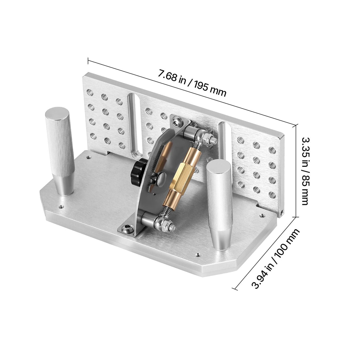 Belt Grinder Knife Jig, 85° - 115° Adjustable Belt Sander Knife Sharpening Jig with Dual Handles, 7.68" Long Sharpener Locator Compatible with Bench Grinders, Sharpening Machines
