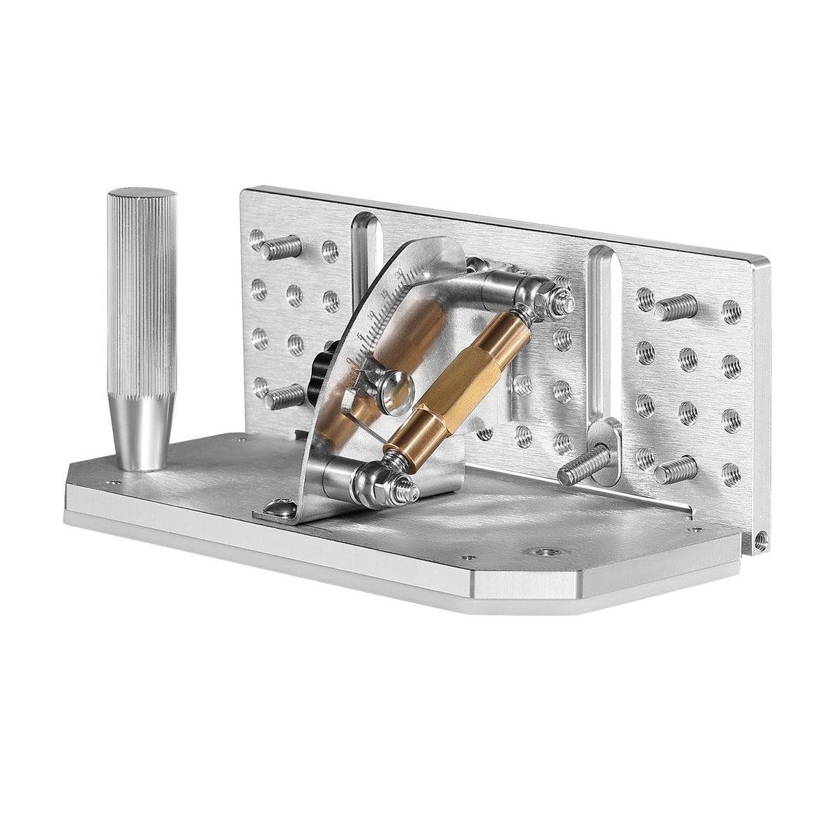 Belt Grinder Knife Jig, 85° - 115° Adjustable Belt Sander Knife Sharpening Jig with Dual Handles, 7.68" Long Sharpener Locator Compatible with Bench Grinders, Sharpening Machines