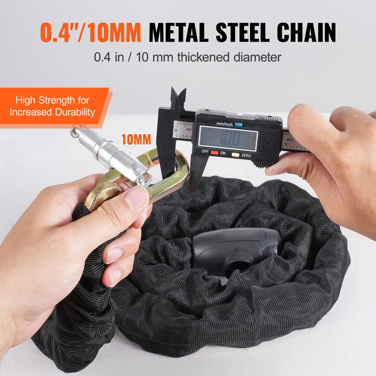 Bike Chain Lock, 5.91 Ft Combination Bicycle Chain Lock with 4 Keys, Heavy Duty Anti-Theft High Security Bike Locks, Perfect for Bike, Motorcycle, Scooter, Bicycle, Door, Fence or Gate, 10mm