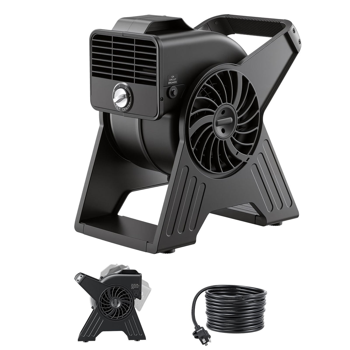 Blower Fan, 13 in Portable Utility Floor Fan, 300 CFM, 3 Speeds, Multi-Angle Airflow, Lightweight Portable High Velocity Air Mover, for Drying, Dehumidifying, Carpets, Air Circulation, Cooling