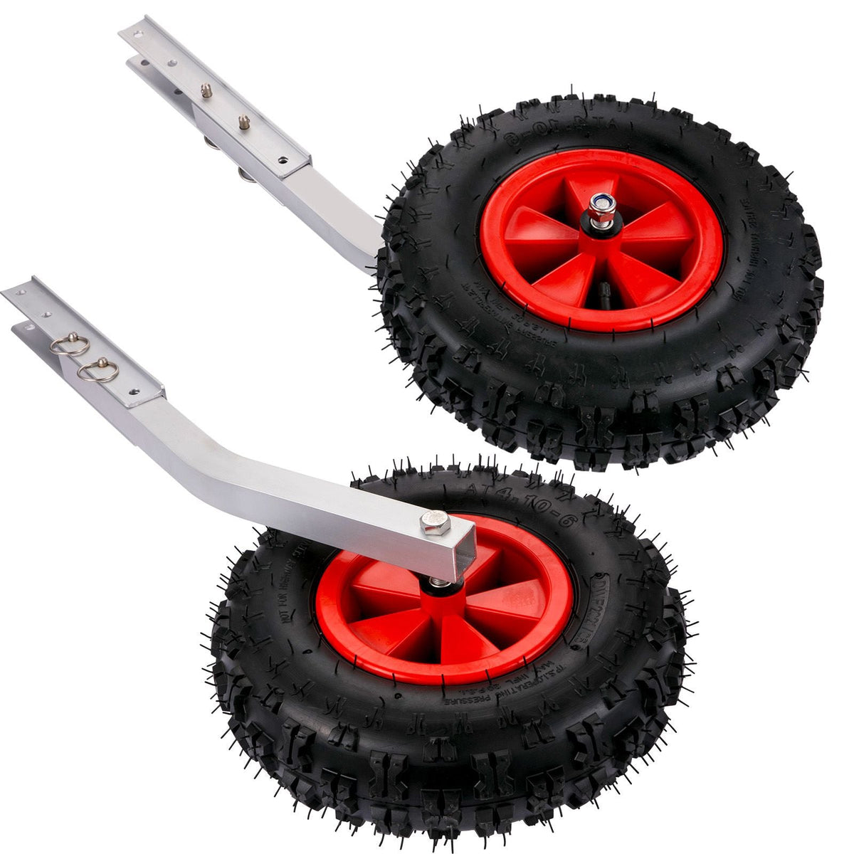 Boat Launching Wheels, 12\" Boat Transom Launching Wheel, 500 LBS Loading Capacity Inflatable Boat Launch Wheels, Aluminium Alloy Transom Launching Dolly Wheels with 4 PCS of Quick Release Pins