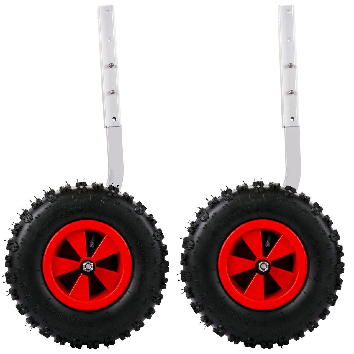 Boat Launching Wheels, 12\" Boat Transom Launching Wheel, 500 LBS Loading Capacity Inflatable Boat Launch Wheels, Aluminium Alloy Transom Launching Dolly Wheels with 4 PCS of Quick Release Pins