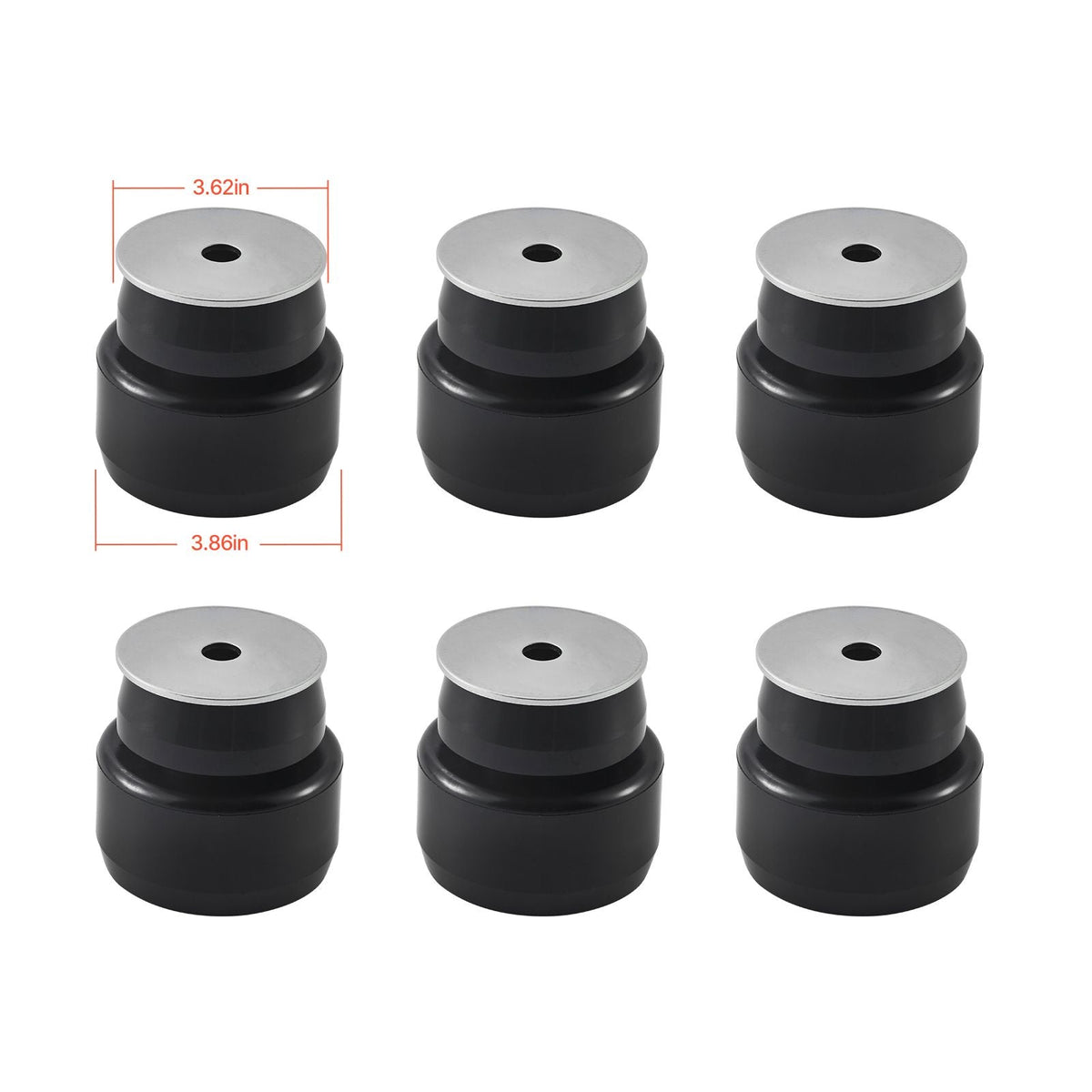 Body Mount Bushing Kit, Compatible with 1999-2014 Chevy Silverado & Sierra 1500/2500, 24 PCS Polyurethane Body Mount Kit, Durable Components for Improving Bumpy Driving Performance, Black