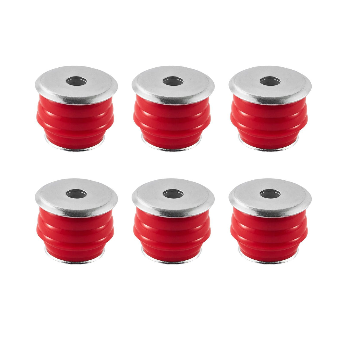 Body Mount Bushing Kit, Compatible with 2008-2016 F250 F350 Super Duty, 60 PCS Polyurethane Body Mount Kit, Quick Replacement, Durable Components for Improving Bumpy Driving Performance, Red