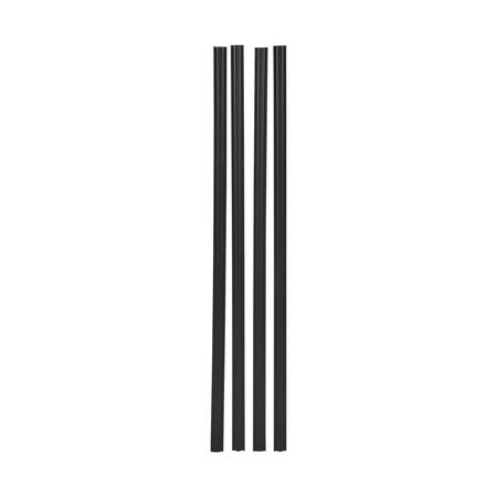 Bottom Locking Privacy Slats, Double-Wall Vertical Bottom-Locking Slats with Wings for Chain-Link Fence, High-Density HDPE Chain Link Slats Ideally Fit 8' High Fence for Garden and Farm(Black)