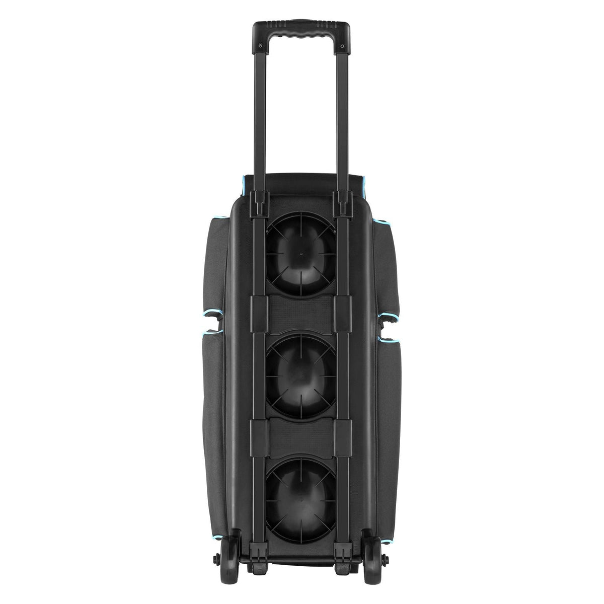 Bowling Ball Bag, 3 Ball Double Roller Bowling Bag with Wheels, Featuring a Separate Compartment for Shoes (Up To US Size 16) & Oversized Accessory Pocket, Retractable Handle Extends to 41.34 in