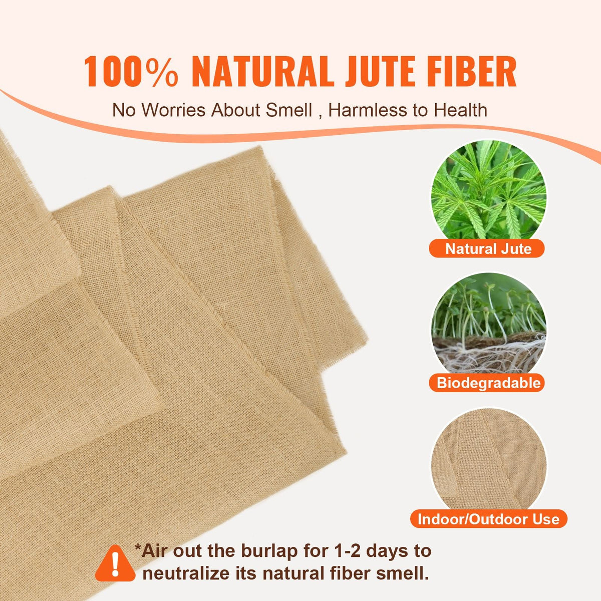 Burlap Fabric Roll, 40' x 300 ft & 50 x 50 High Density Wide Natural Burlap Fabric Rolls, Jute Fabric Burlap Tree Wrap Roll, for Decor, Crafts, Wedding, Gardening, Plant & Tree Winter Covering