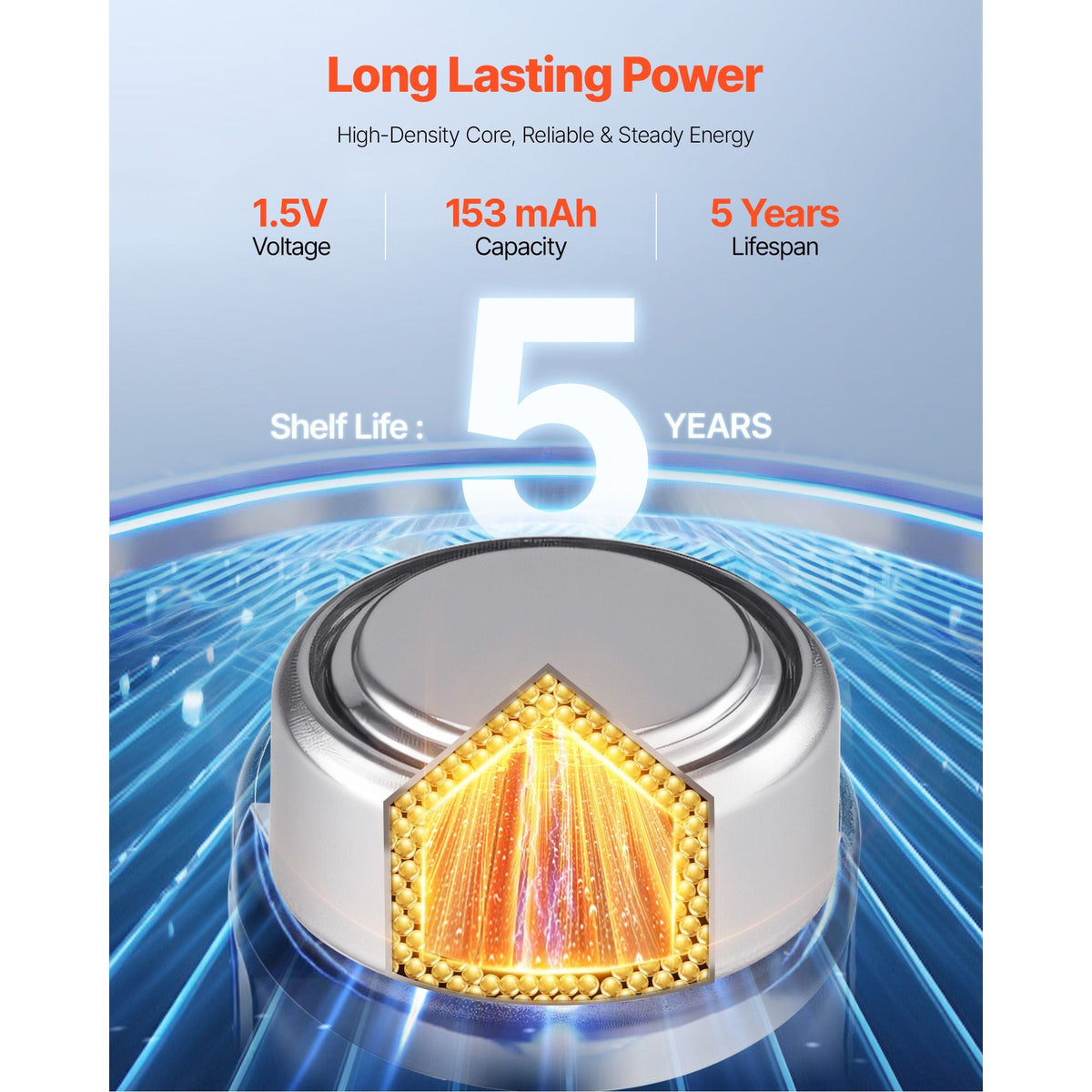 Button Cell Battery, 4 Pack (40 Count) LR44 Alkaline Batteries Non-Mercury, AG13 357 303 SR44 Battery 1.5V Button Coin Cell Batteries for Remote Controls, Heart Rate Monitors, and Other Devices