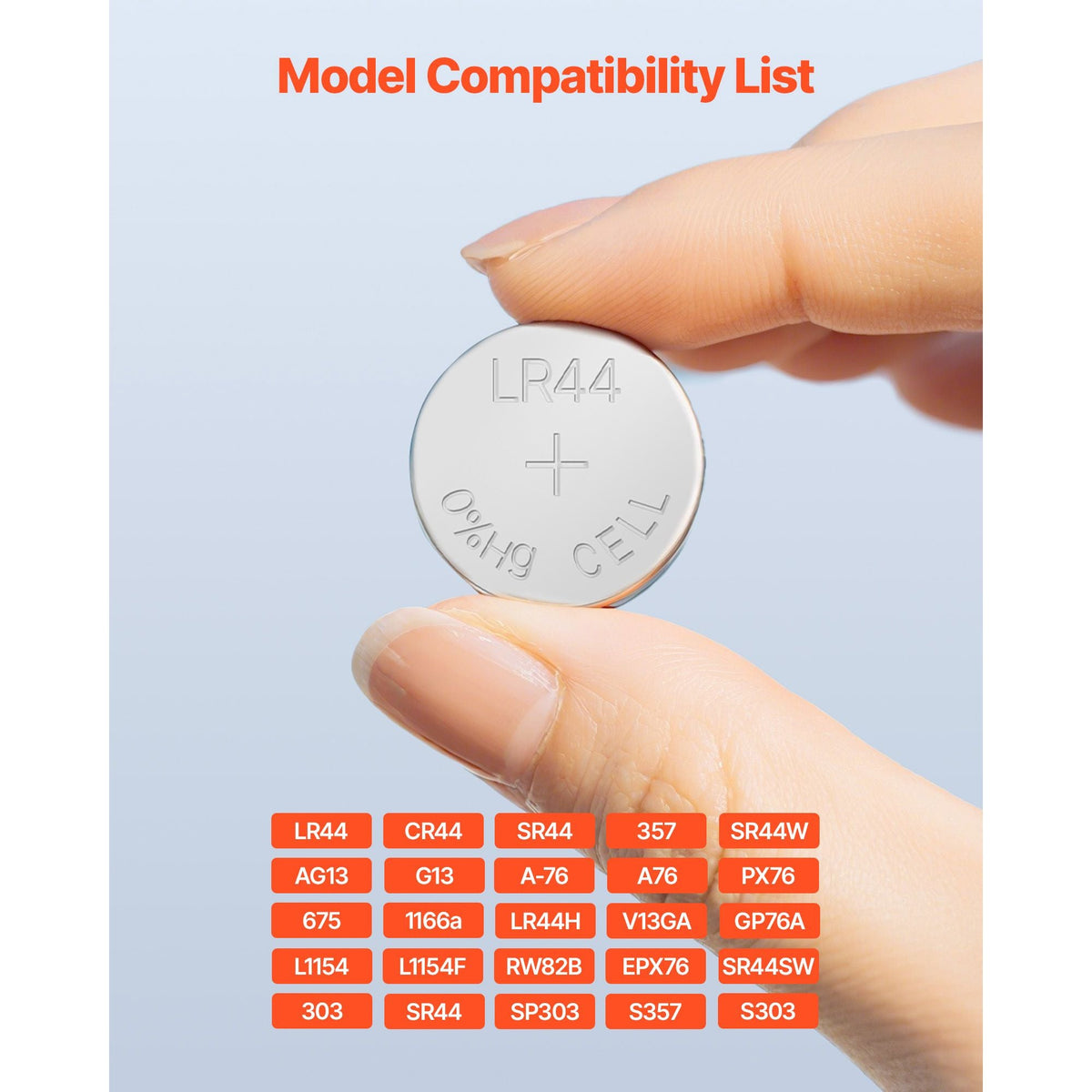 Button Cell Battery, 4 Pack (40 Count) LR44 Alkaline Batteries Non-Mercury, AG13 357 303 SR44 Battery 1.5V Button Coin Cell Batteries for Remote Controls, Heart Rate Monitors, and Other Devices
