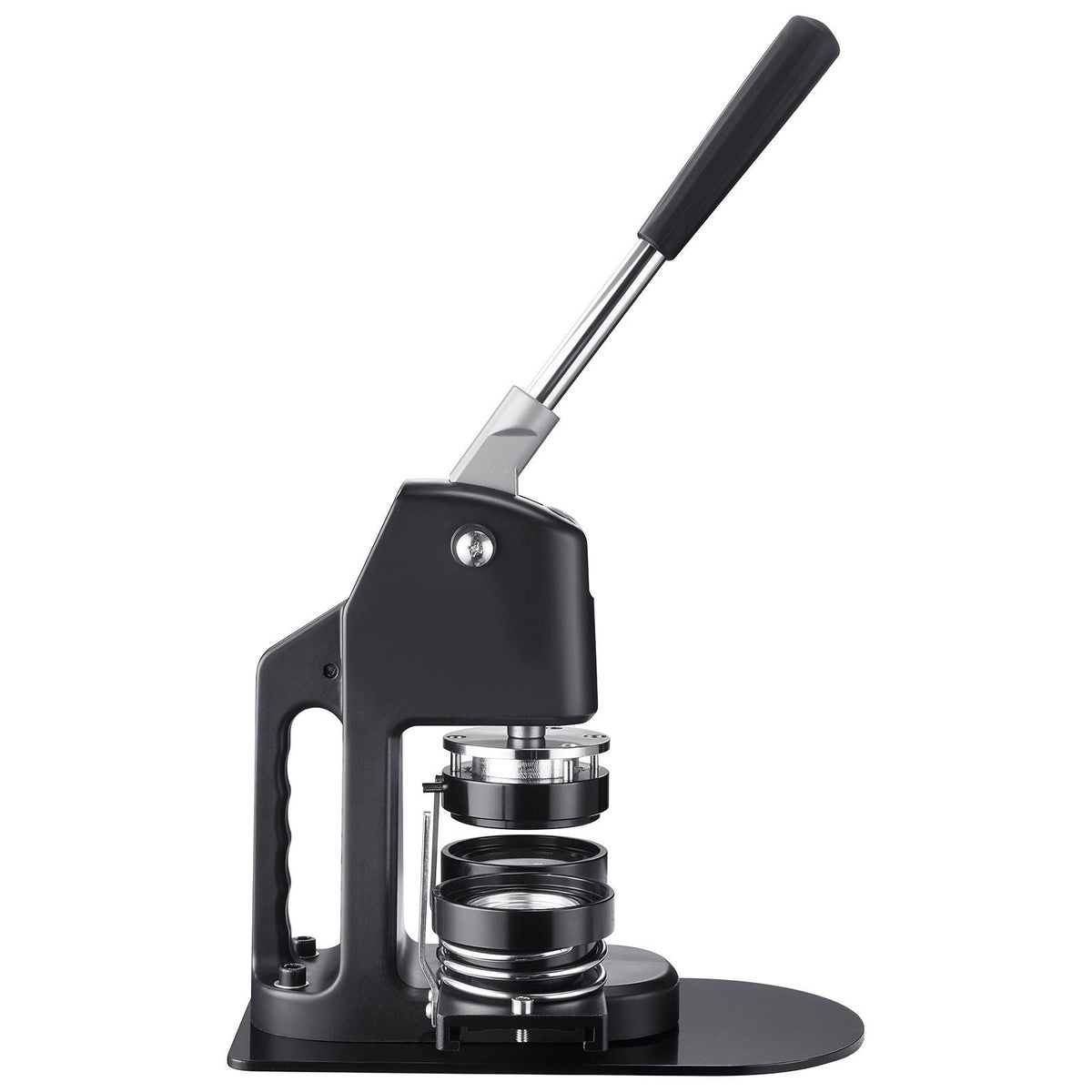 Button Maker Machine, 1.26/2.28/2.95 inch 3-in-1, Plastic Pin Maker with 300pcs Button Parts, Circle Cutter and Magic Book, Reinforced Ergonomic Handle, for DIY Badges, Personalized Pins, Black