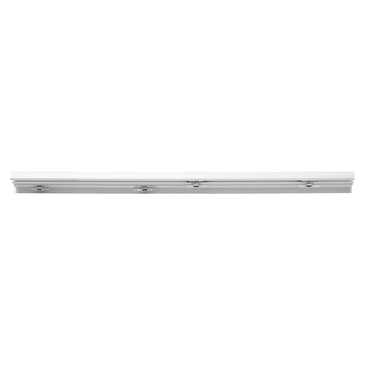 Bypass Sliding Door Hardware Kit, 4 ft Aluminum Alloy Dual-Track Bypass Door Hardware, Smooth and Quiet Sliding, Easy to Install, for 1" to 1 3/4" Thickness 24" Width 2 Door System, for Closet