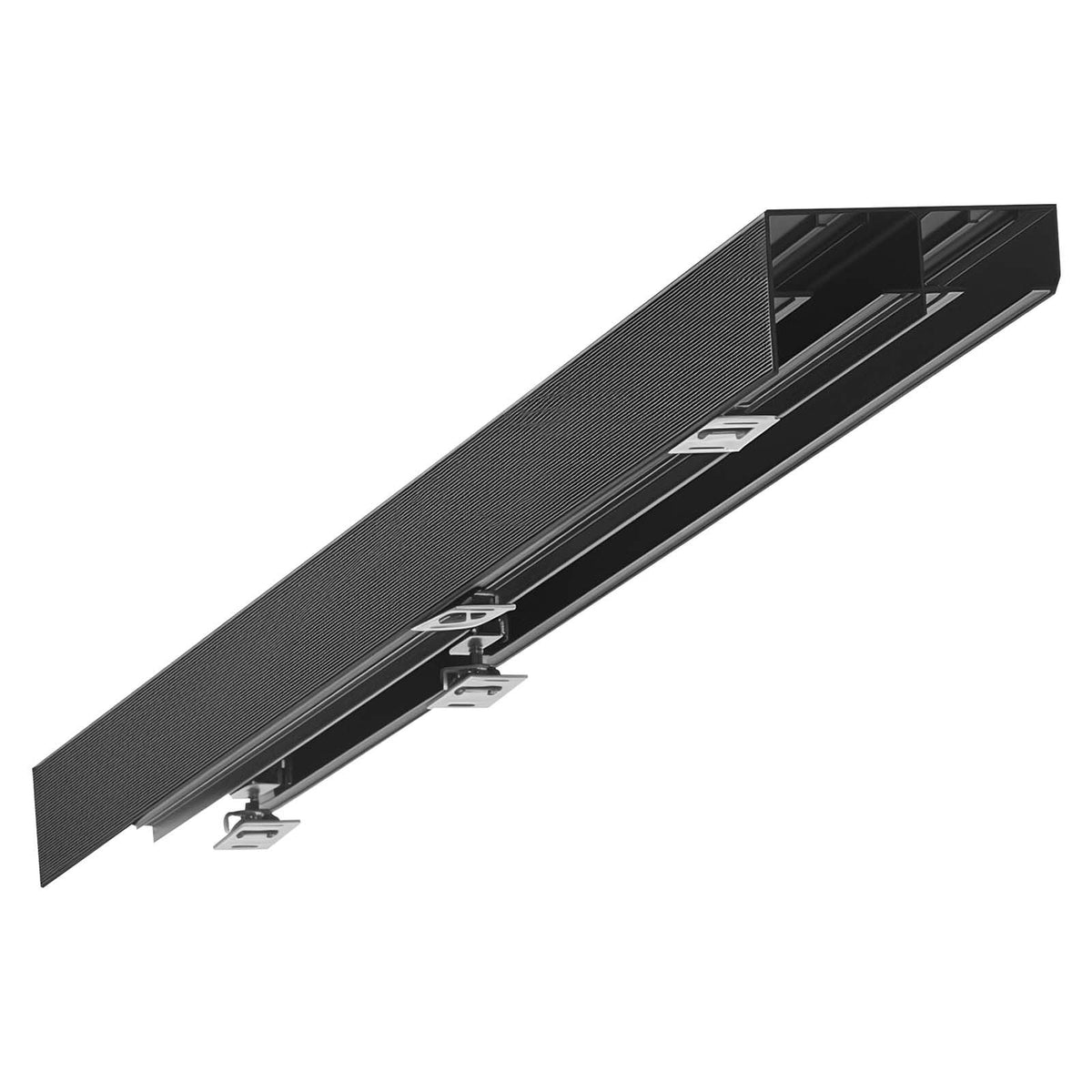 Bypass Sliding Door Hardware Kit, 5 ft Aluminum Alloy Dual-Track Bypass Door Hardware, Smooth and Quiet Sliding, Easy to Install, for 1" to 1 3/4" Thickness 30" Width 2 Door System, for Closet