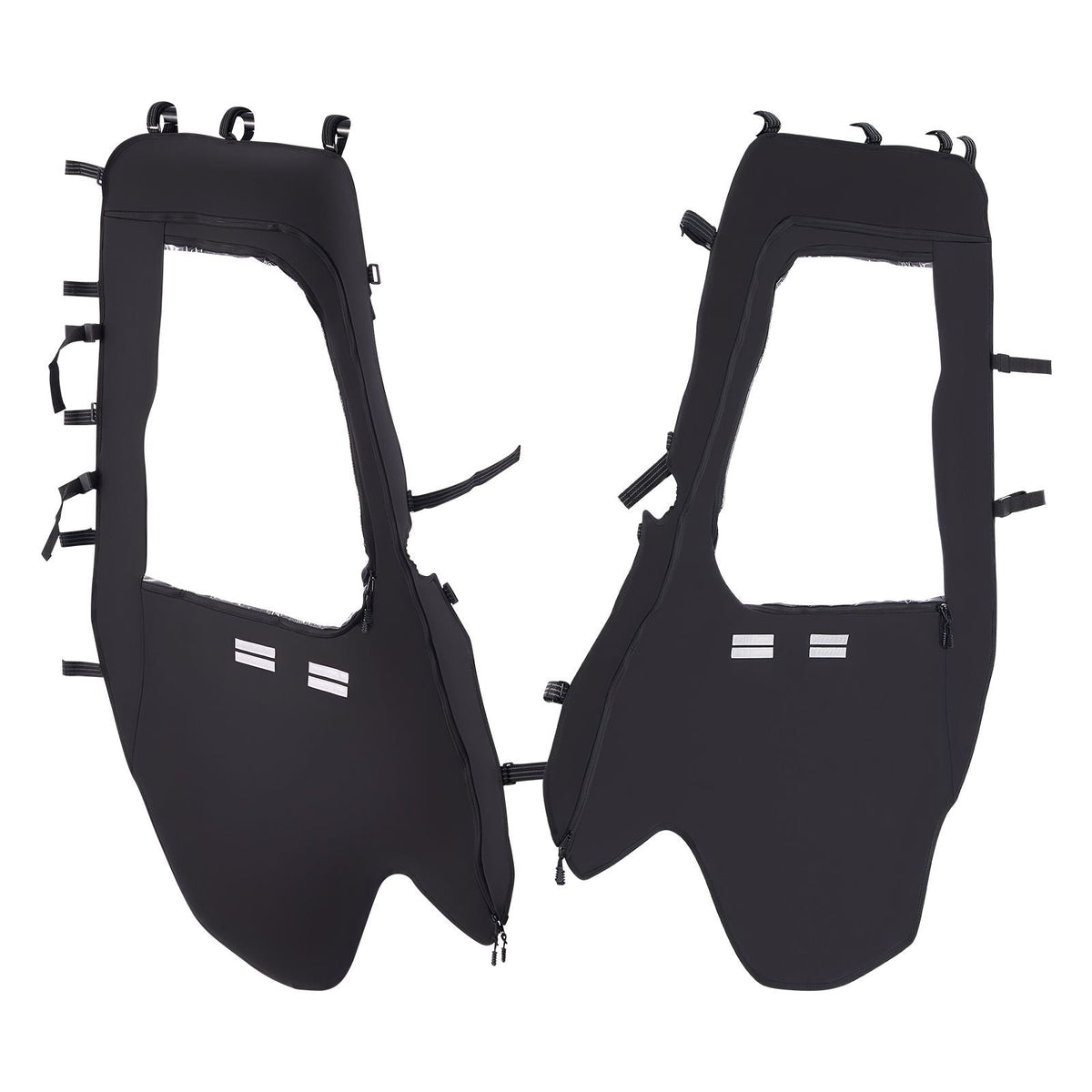Cab Enclosure Upper Doors, Compatible with Hisun 500 700/Axis 500 700, Soft Upper Doors, Windproof & Waterproof Upgraded Zipper UTV Soft Side Window Kit, Work with Side Mirrors and Windshields