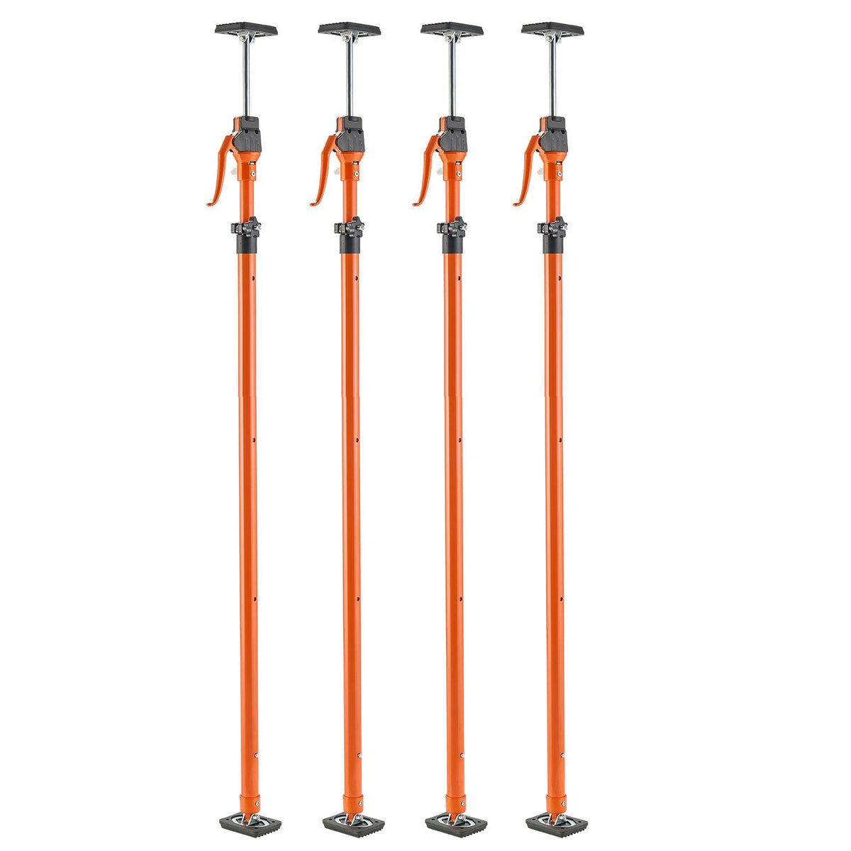 Cabinet Jack Support Pole, 4-Pack, 49.2-114.6 Inch Steel Telescopic Quick Support Rod, Adjustable 3rd Hand System up to 198 lbs Capacity for Installing Cabinets, Lifting Drywall, Cargo Bars