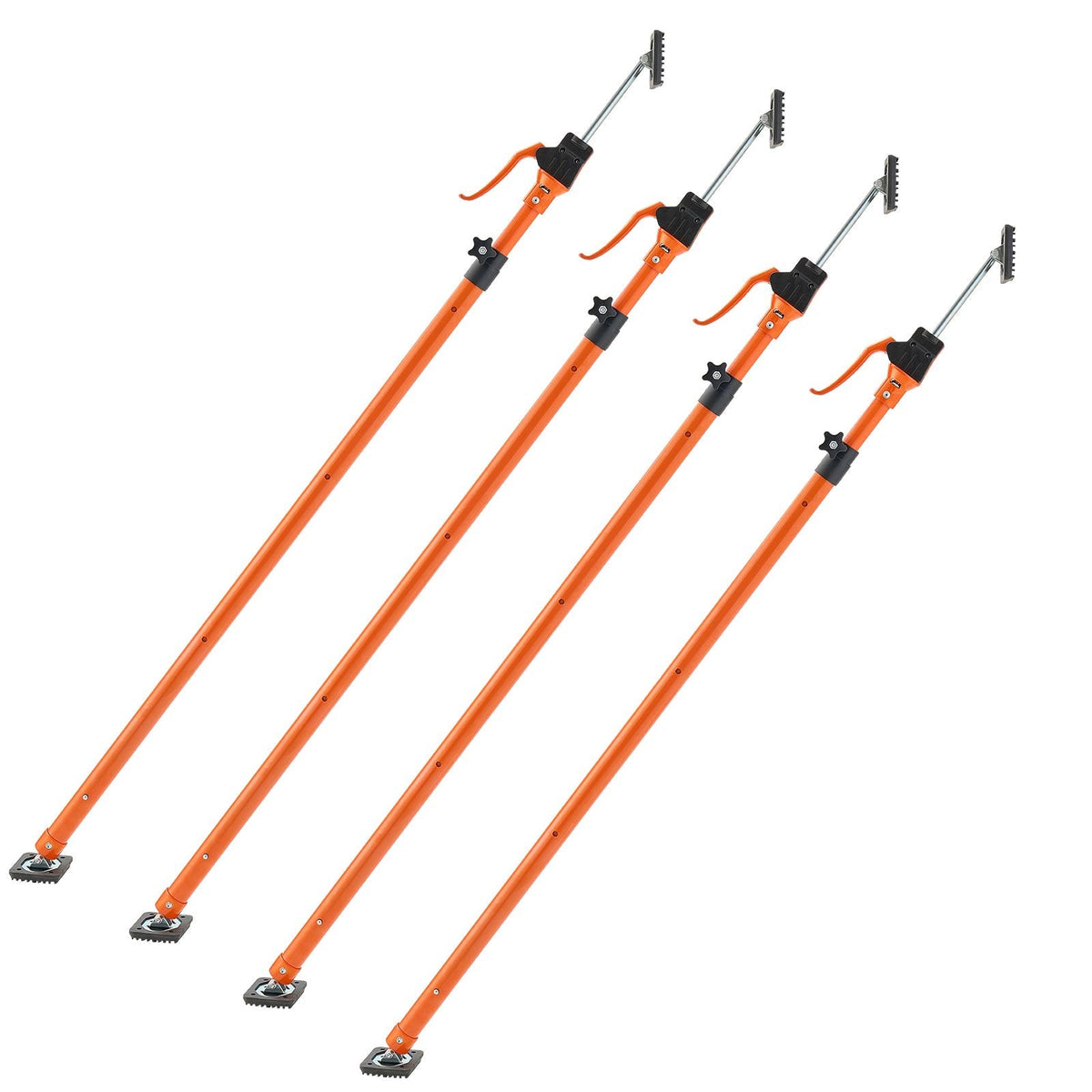 Cabinet Jack Support Pole, 4-Pack, 49.2-114.6 Inch Steel Telescopic Quick Support Rod, Adjustable 3rd Hand System up to 198 lbs Capacity for Installing Cabinets, Lifting Drywall, Cargo Bars