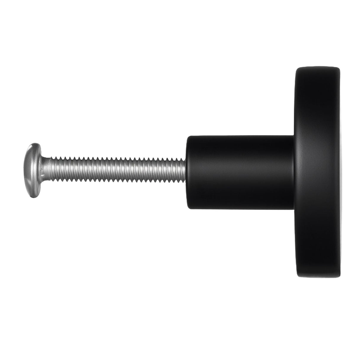 Cabinet Knobs, 10 Pack, 1.26 Inch Black Zinc Alloy Drawer Pulls & Door Handles, Mushroom Kitchen Solid Knobs Dresser Handles, Cupboard Hardware with Screws for Bathroom Closet Cabinets Drawers