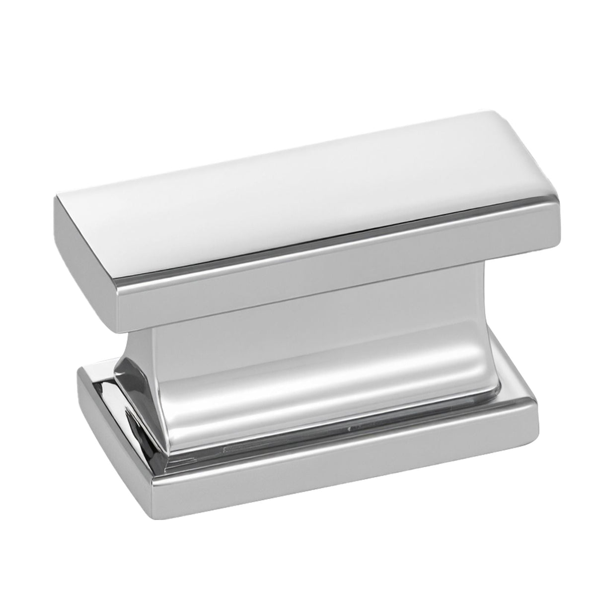 Cabinet Knobs, 10 Pack, 1.42 Inch Zinc Alloy Drawer Pulls Door Handles, Rectangular Kitchen Dresser Solid Knobs, Cupboard Hardware with Screws for Bathroom Closet Cabinets Drawers, Chrome Color