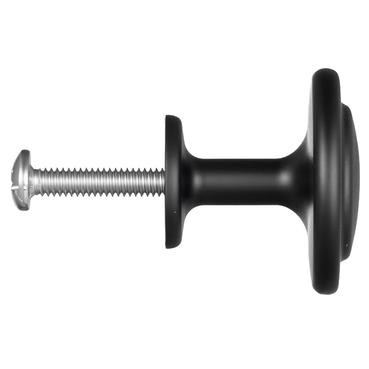 Cabinet Knobs, 30 Pack, 1.22 Inch Black Zinc Alloy Drawer Pulls & Door Handles, Mushroom Kitchen Solid Knobs Dresser Handles, Cupboard Hardware with Screws for Bathroom Closet Cabinets Drawers