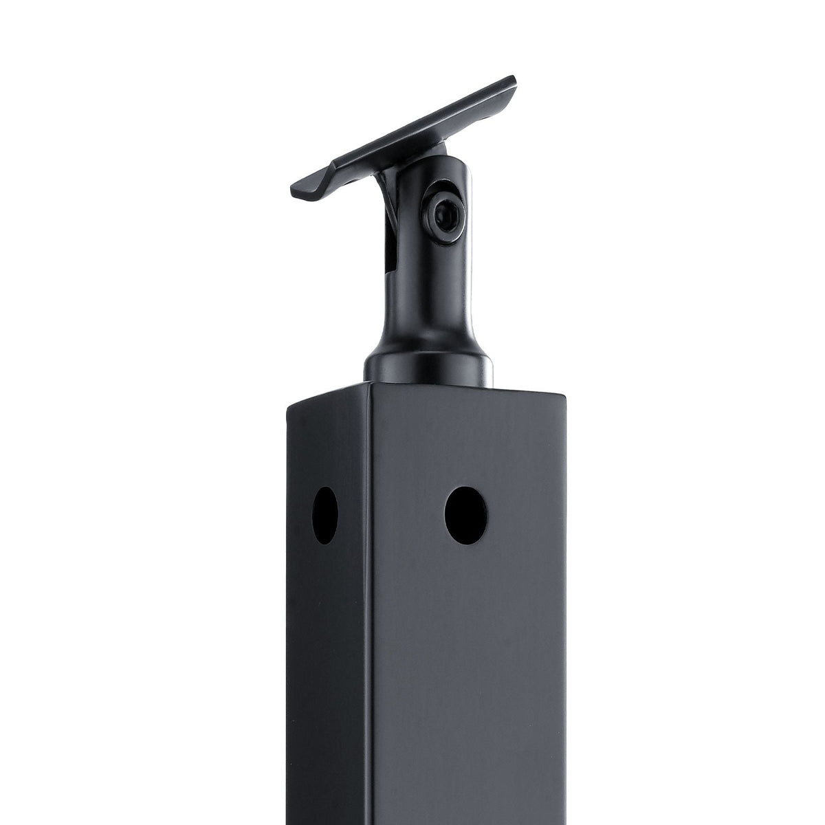 Cable Railing Post, 36x1x2 Inch Corner Railing Post, with L-Shaped Pre-Drilled Holes, Stainless Steel Cable Rail Post with Horizontal and Curved Bracket, 1-Pack, Black, 1JZLGZXHS914IVCFL001V0