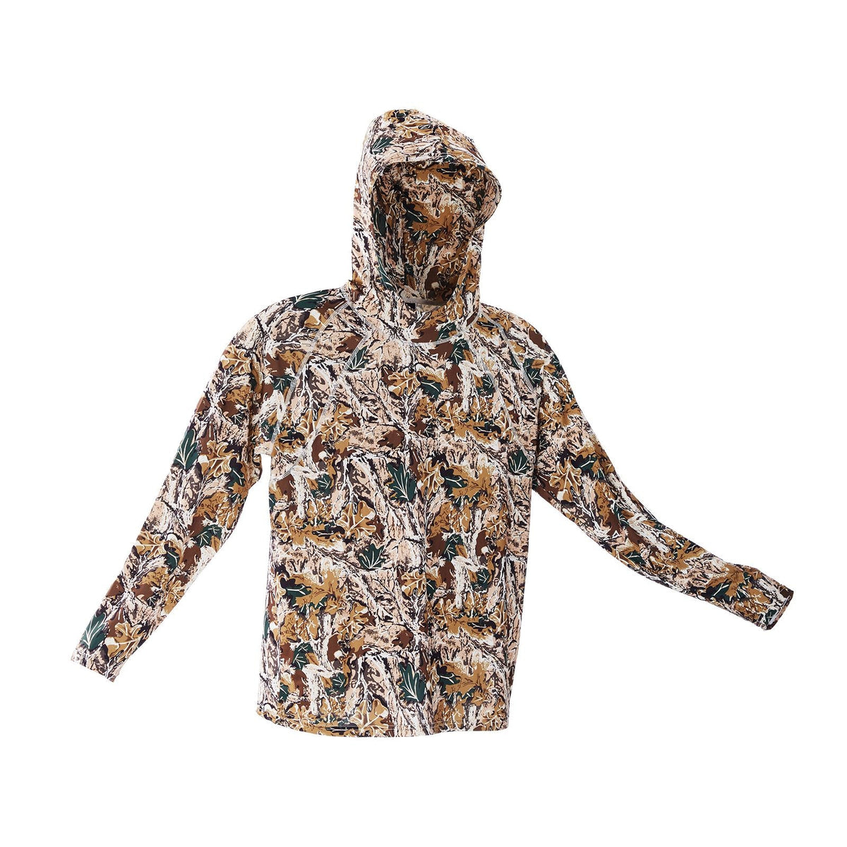 Camo Hoodie, Large Size, Men Pullover Hooded Sweatshirt, Moisture Wicking & Breathable, Quick-dry, Hiking Fishing Shirt with Hood, Long Sleeves Hunting Shirts for Spring & Summer Outdoor Work