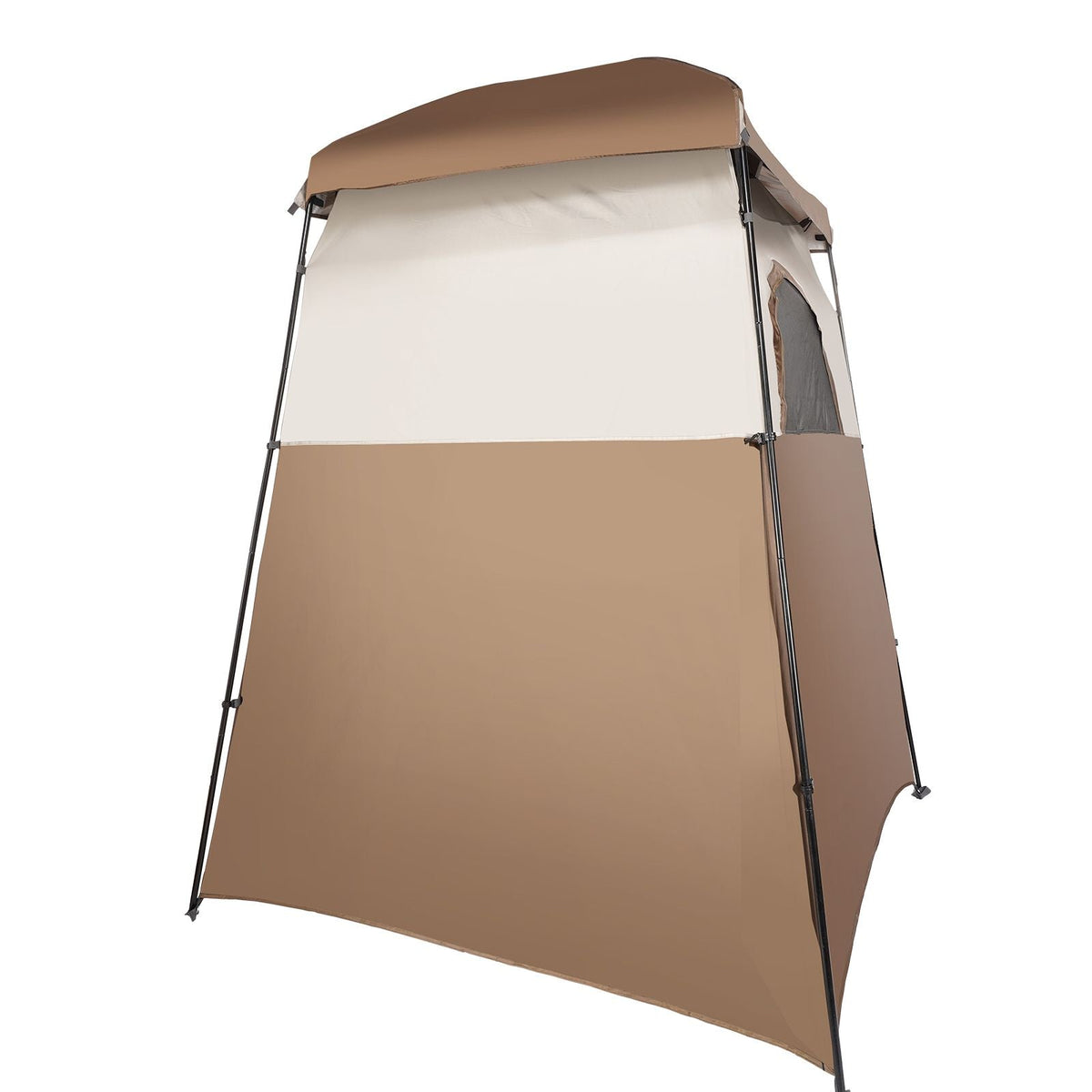 Camping Shower Tent, 66" x 66" x 87" 1 Room Oversize Outdoor Portable Shelter, Privacy Tent with Detachable Top, Pockets, Hanging Rope and Clothesline, for Dressing, Changing, Toilet, Bathroom