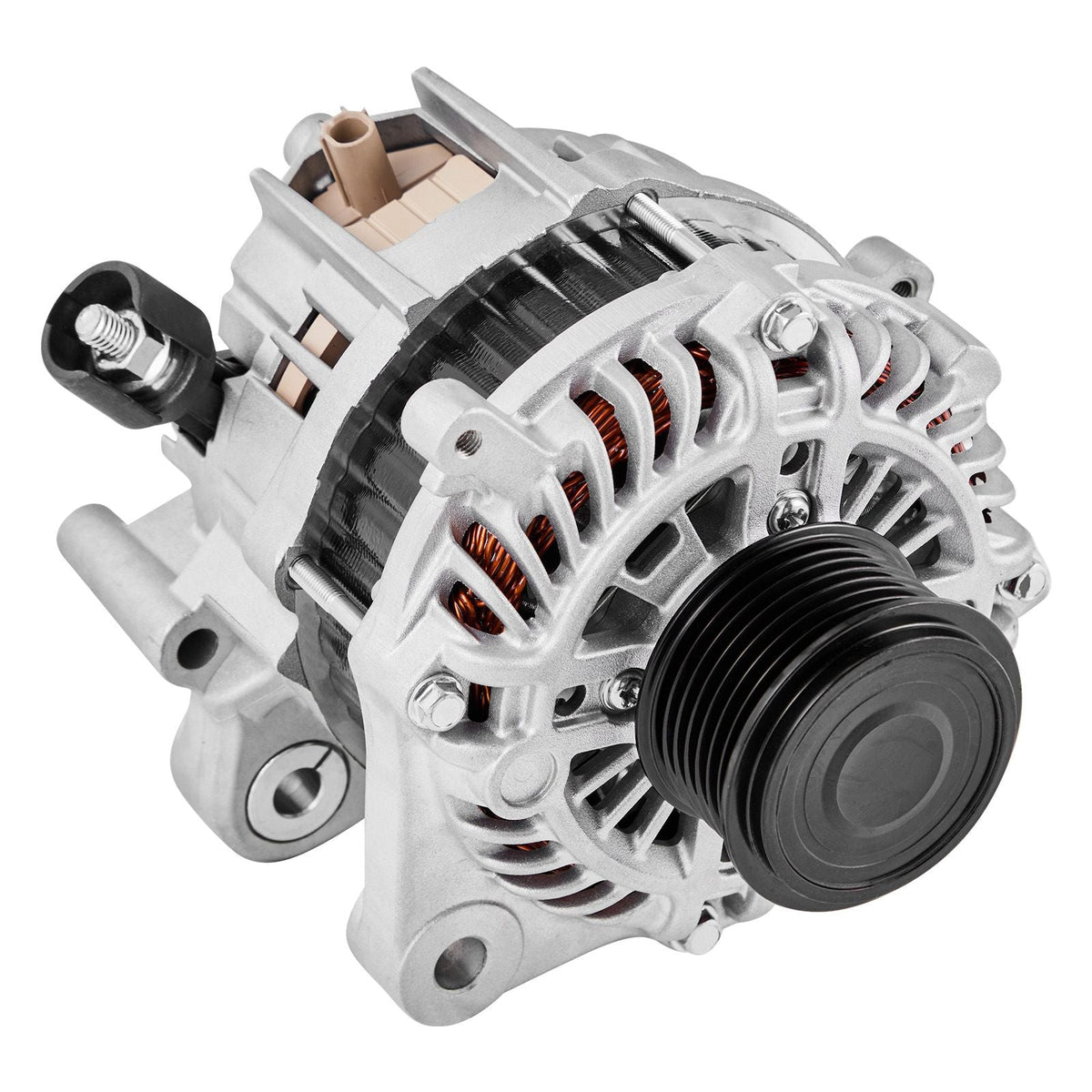 Car Alternator 11999, Compatible with Honda Accord L4 2.4L 2013-2017, Automotive Replacement Alternator with Aluminum Housing and Pure Copper Round Coil, 31100-5A2-A02, AHGA88, 14489, A5TL0581ZC