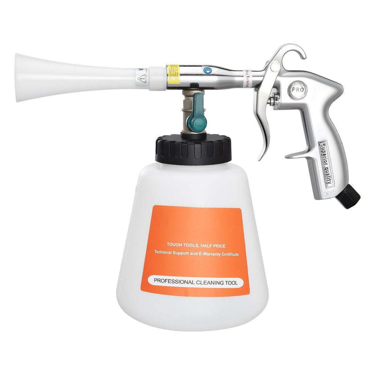 Car Cleaning Gun, 6-9.2 Bar High-Pressure Air Blow Gun with 2 Set Nozzles & 1L Liquid Bottle, Vortex Cleaning Gun, Quickly Blasts Dirt and Dust from Surface, Work with 1/4 NPT Air Compressor