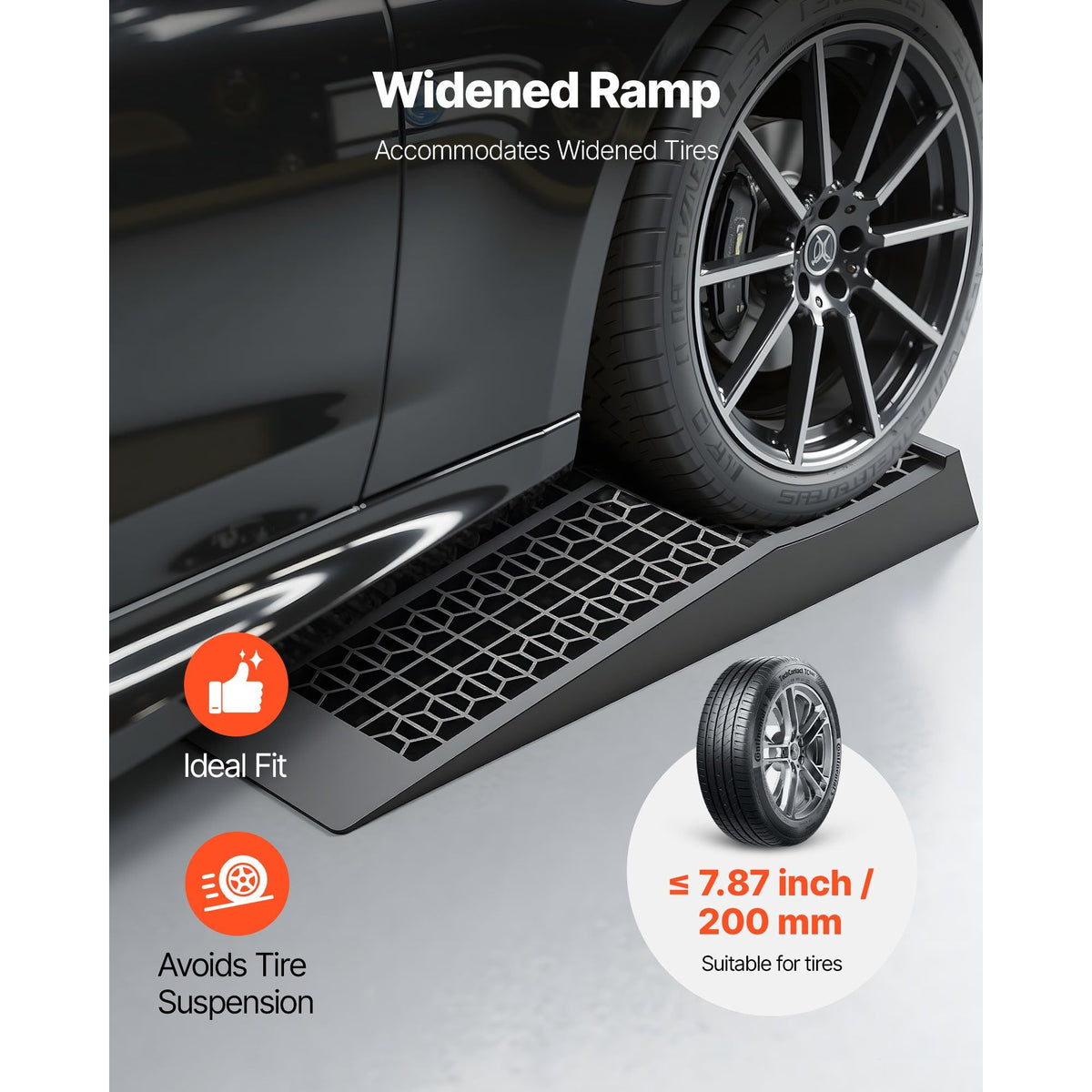 Car Ramps, 4 PCS 20000 lbs GVW Capacity, 2.56 in Lift Height, Portable Low Profile Car Service Ramps for Home Garage Maintenance & Oil Changes, Heavy Duty for Low Chassis Vehicle & Support Jack