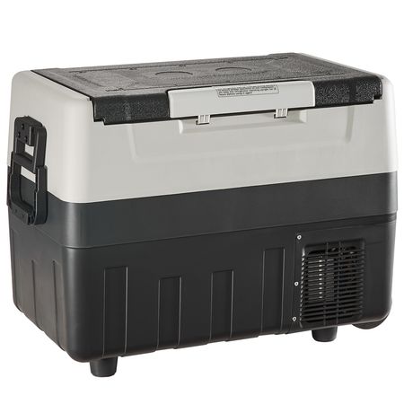 Car Refrigerator, 12 Volt Car Refrigerator Fridge, 37 QT/35 L Dual Zone Portable Freezer, -4-50 Fahrenheit Adjustable Range, 12/24V DC and 100-240V AC Compressor Cooler for Outdoor, Camping, RV