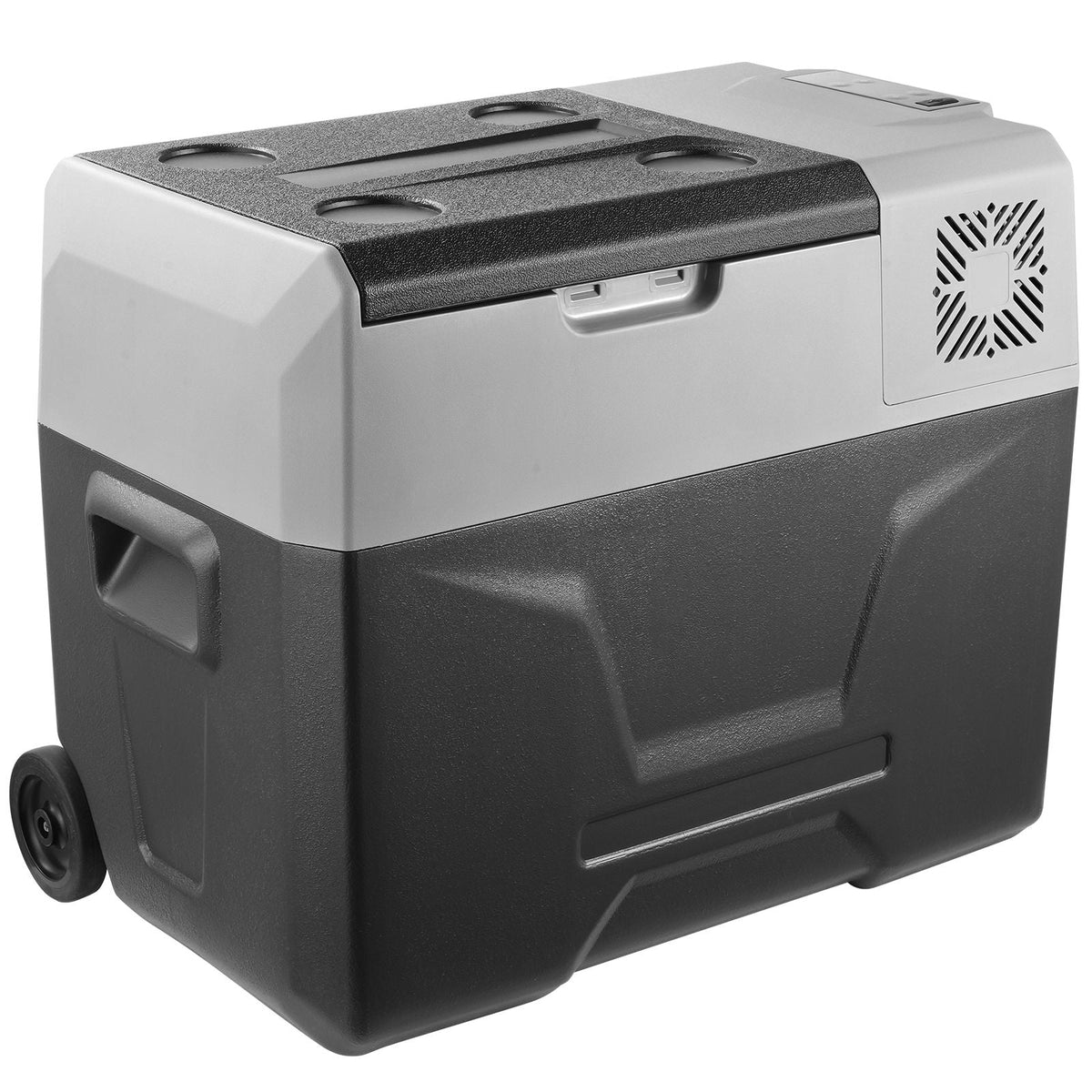 Car Refrigerator, 12 Volt Car Refrigerator Fridge, 40 L Single Zone Portable Freezer with Wheels and Handle, -4-68 F, 12/24V DC and 100-240V AC Compressor Cooler for Outdoor, Camping
