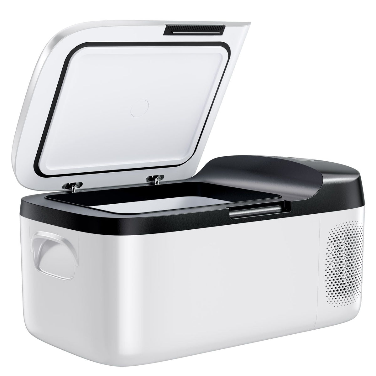 Car Refrigerator, DC 12/24V AC100-240V Compressor Electric Cooler, -4°F to 68°F Car Fridge with APP Control, 16 QT Cars Freezer for RVs, Campsites, Boats, Camping, Fishing, 60W Portable Freezer