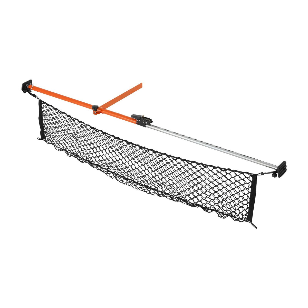 Cargo Bar, Ratcheting Cargo Bars Adjustable from 40" to 73", Heavy-duty Steel Cargos Stabilizer with Storage Net & Divider Bar, Telescoping Load Lock Bars for SUVs, Sedans