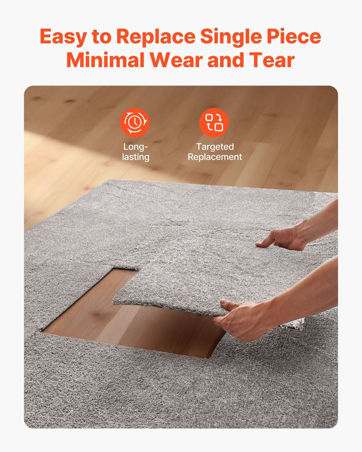 Carpet Tiles 18x18 inch, 10 Pack Carpet Square Rug Detachable & Damage-free, Self Adhesive Home Floor Soft Plush Padded for 22.5sq.ft Coverage, Easy DIY for Living Room & Bedroom, Dark Brown