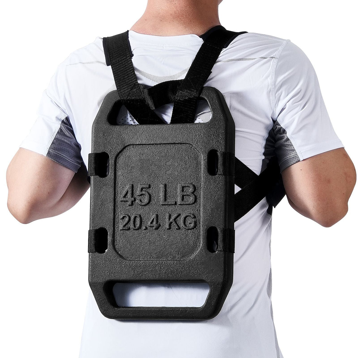 Cast Iron Ruck Weights, 45LB Single Ruck Plate, Weighted Weights for Rucking, Solid Ruck Plate Weight for Rucking, Swings, Squat, Strength Training, Weightlifting, Fitness Workout