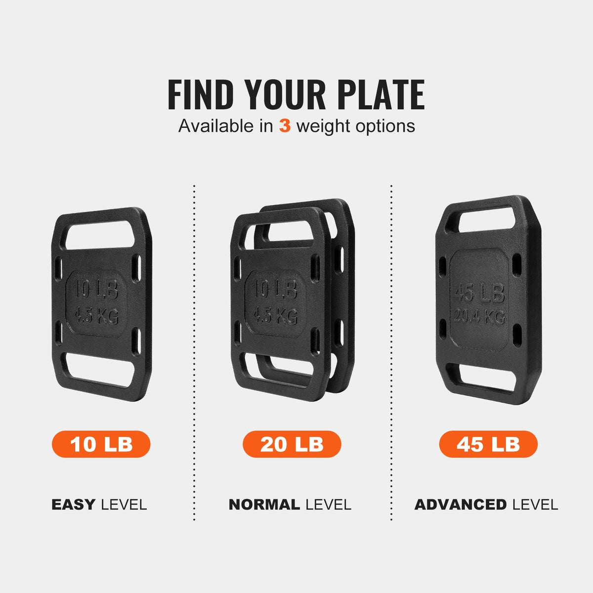 Cast Iron Ruck Weights, 45LB Single Ruck Plate, Weighted Weights for Rucking, Solid Ruck Plate Weight for Rucking, Swings, Squat, Strength Training, Weightlifting, Fitness Workout
