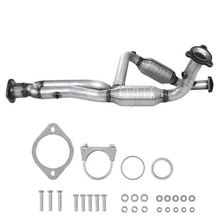 Catalytic Converter, Compatible with Cadillac Escalade/Chevy Avalanche Silverado Suburban Tahoe/GMC Sierra Yukon, 4.3L V6, 4.8L/5.3L V8, Front, Left, Right, Replacement OE 15756278, 50366