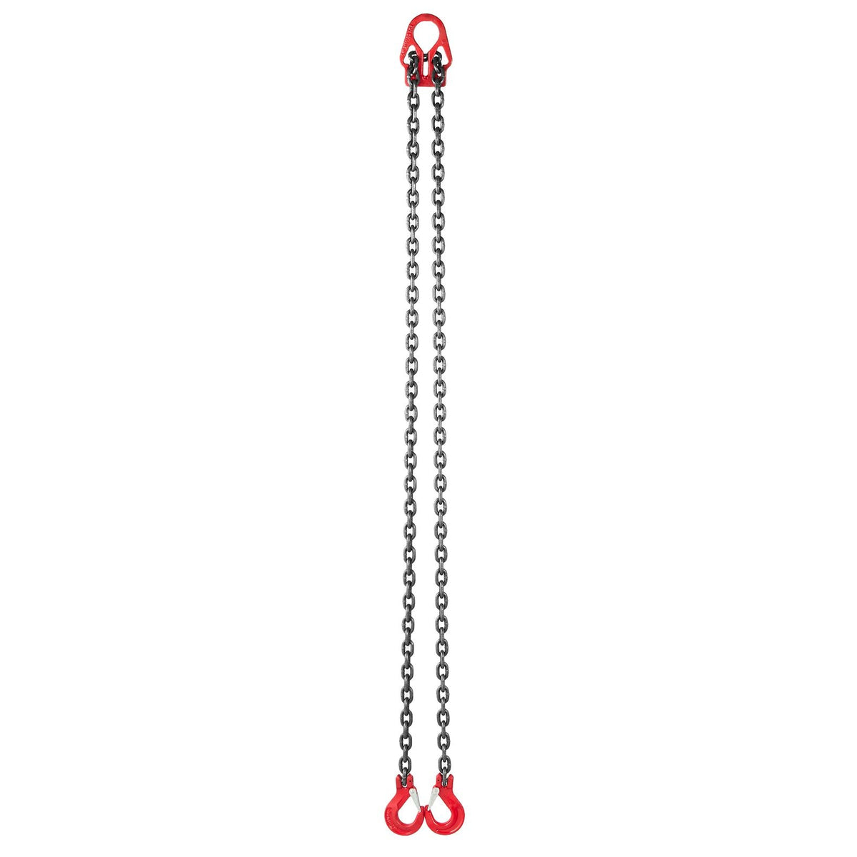 Chain Sling, 5/16 in x 10 ft Lifting Chains with 2 Leg Grab Hooks, Heavy Duty G80 Alloy Steel Lifting Sling, 7000LBS Capacity, Adjustable Engine Chain Hoist Lifts for Cargo Security Towing