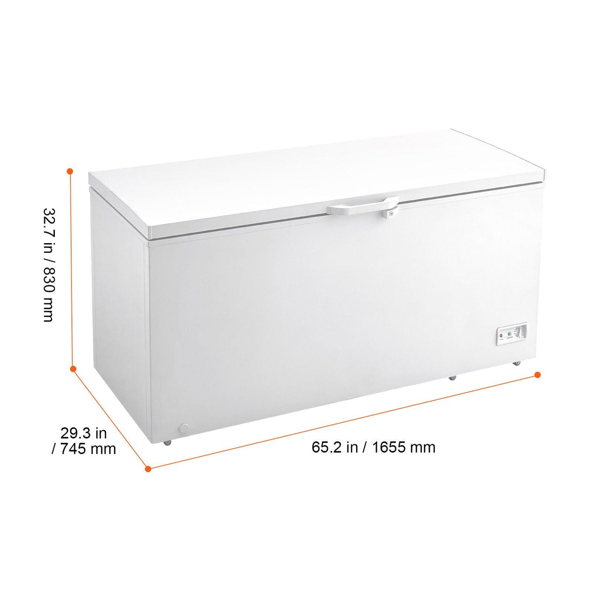 Chest Freezer, 17 Cu.ft Freestanding Top Open Door Commercial Chest Freezers, with 4 Removable Baskets, Locking Lid, Adjustable Temp for -18.4-10.4/32 to 50Fahrenheit, LED Lighting, 6 Wheels