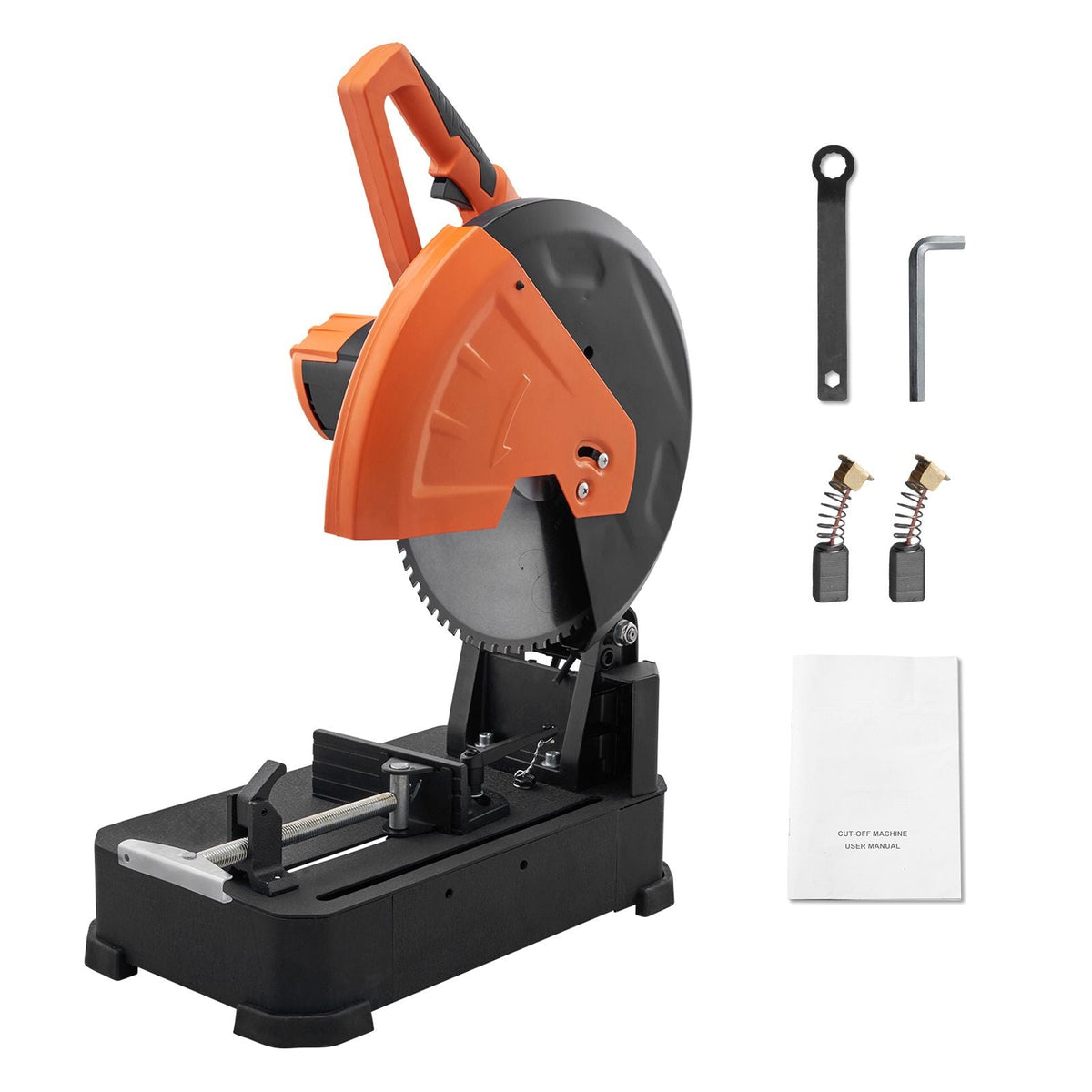 Chop Saw, 14"/355mm Blade Diameter Cut Off Saw, 2800W 1200RPM Steel Cutting Machine, 0-45° Adjustable Dry Cut Chop Saw, Miter Saw for Cutting Metal Cold Cut Saw for Steel/Rebar/Iron/Aluminum