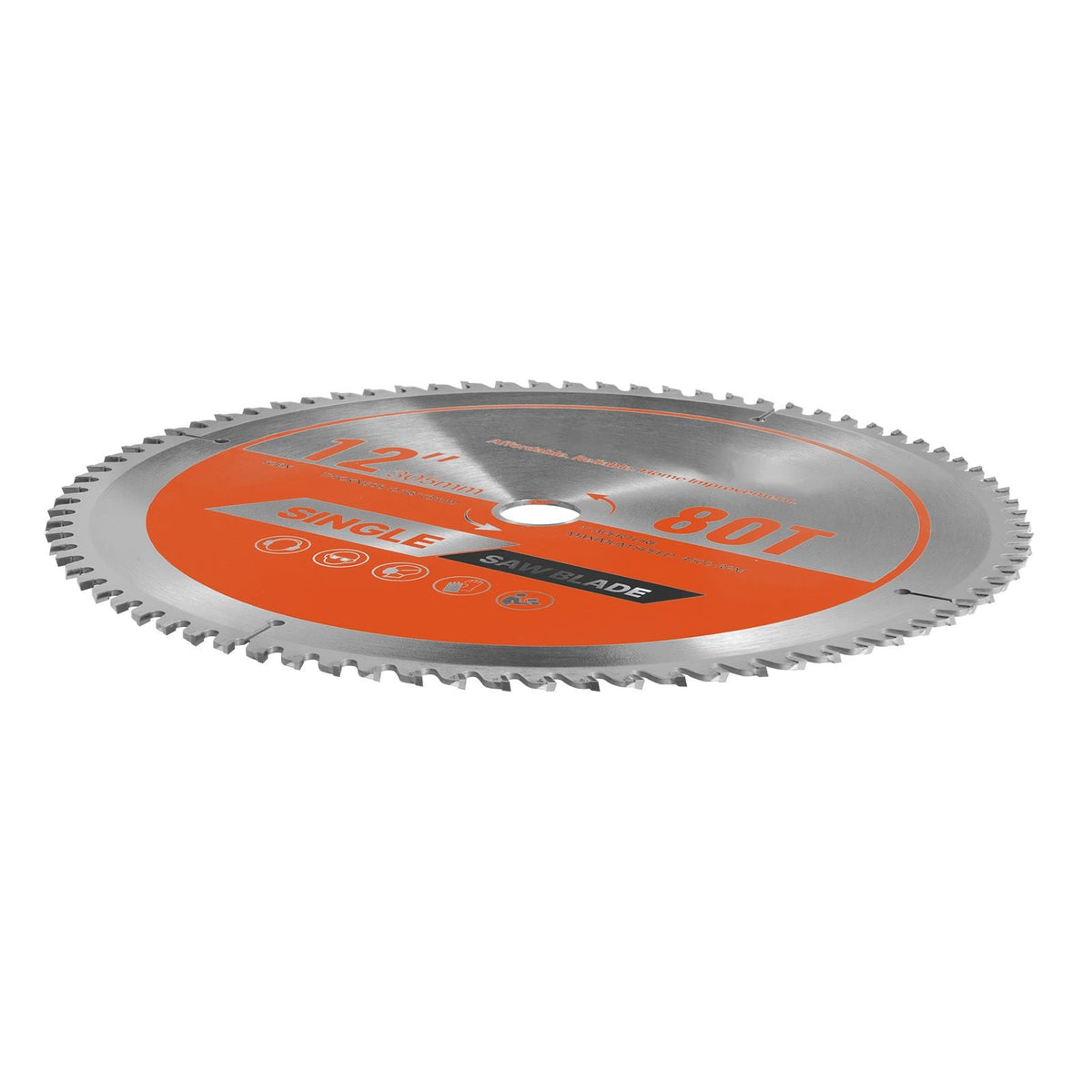 Circular Saw Blade, 12 inch Diameter, 80 Sharp Alloy Teeth, 1 inch Arbor, Fine Finish, Wood Cutting Blade for Circular Saw, with Noise-Reducing Heat Vents, for Cutting Plywood, OSB, Hardwood