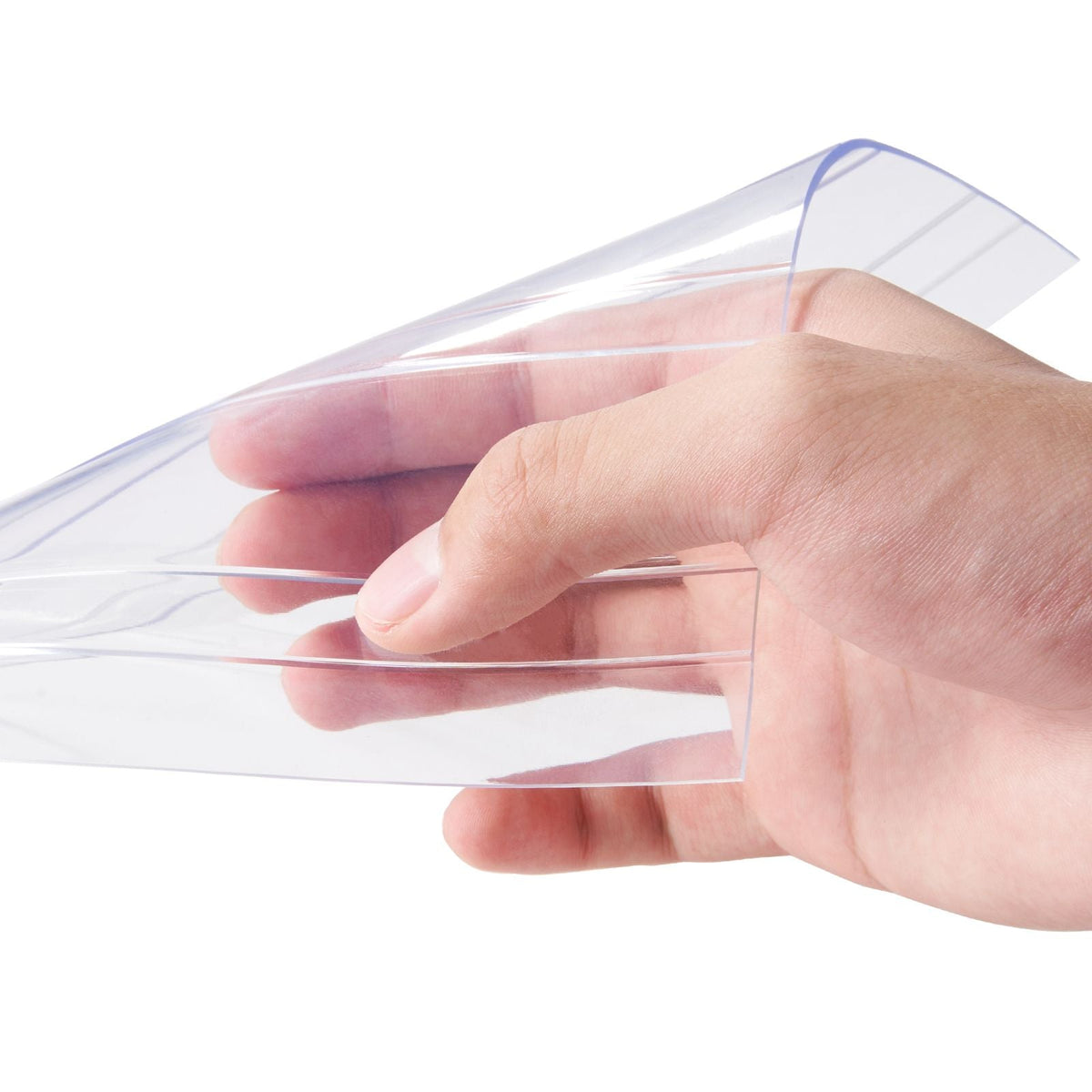 Clear PVC Strip Curtain, 50 ft Length x 8 in Width, Ribbed Plastic Door Strip Bulk Roll, Walk in Freezer Cooler Curtain Strips for Doorways of Supermarket, Garage, Warehouse, Pet Animal House