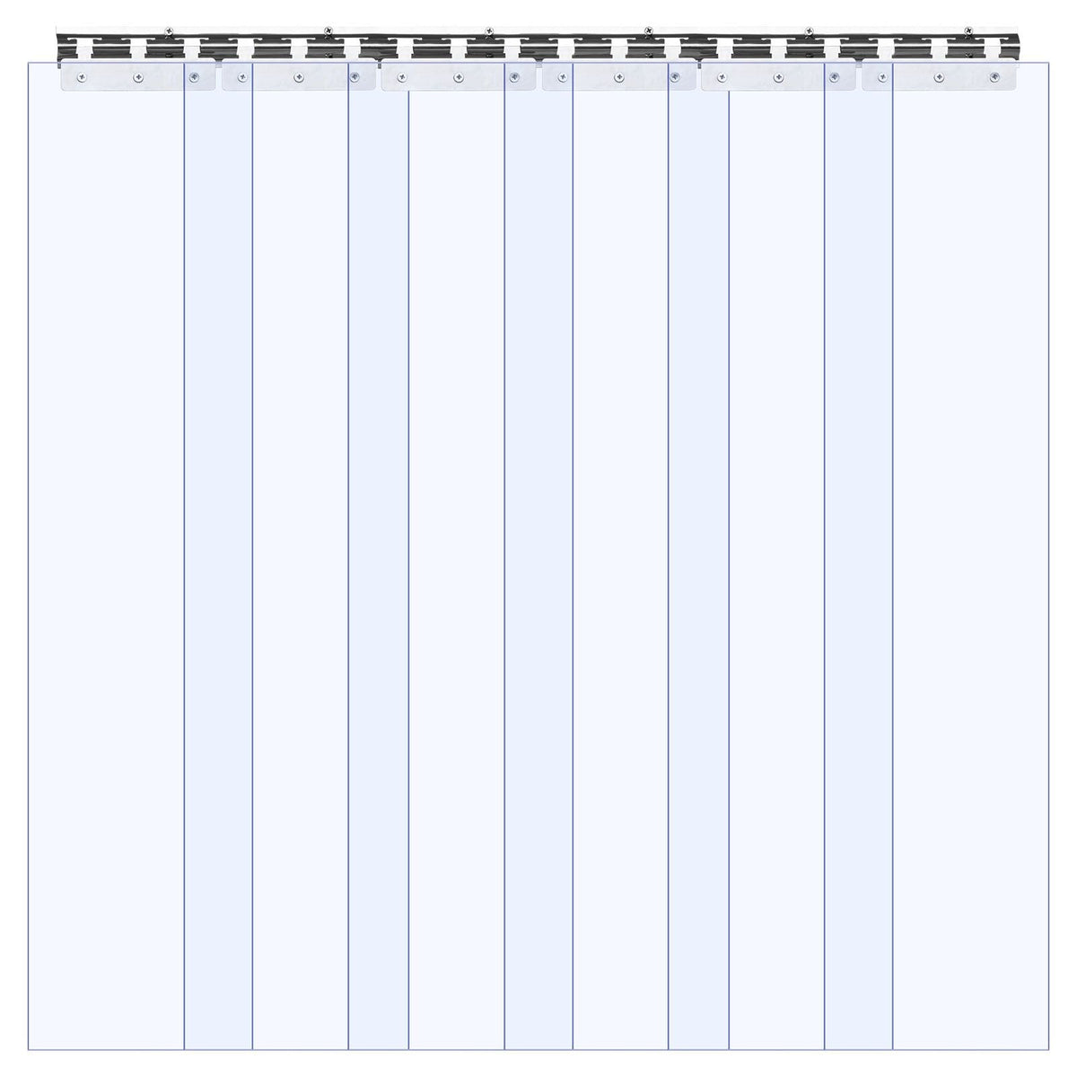 Clear PVC Strip Curtain, 84 in Height x 36 in Width x 0.08 in Thickness, 6 PCS Walk in Freezer Cooler Curtain Strips, Thermal Insulating Plastic Door Strips for Warehouse, Freezer, Garage Doors