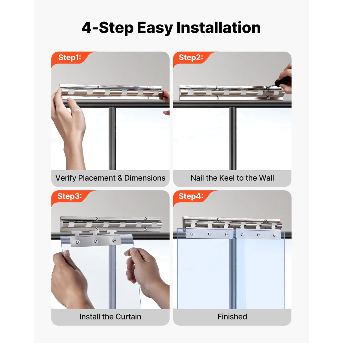 Clear PVC Strip Curtain, 84 in Height x 72 in Width x 0.08 in Thickness, 12 PCS Walk in Freezer Cooler Curtain Strips, Smooth Waterproof Plastic Door Strips for Warehouse, Freezer, Garage Doors