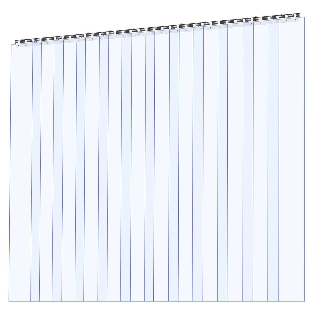 Clear PVC Strip Curtain, 96 in Height x 84 in Width x 0.08 in Thickness, 14 PCS Walk in Freezer Cooler Curtain Strips, Smooth Waterproof Plastic Door Strips for Warehouse, Freezer, Garage Doors