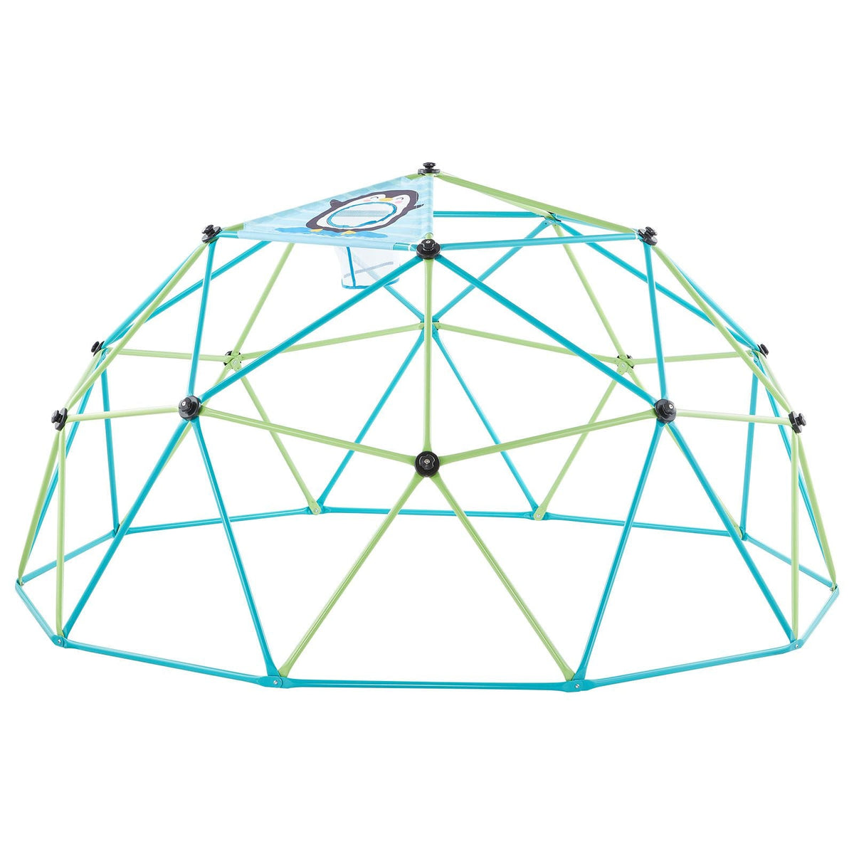 Climbing Dome, 10FT Geometric Dome Climber for Kids, 1000LBS Loading Jungle Gym Playground with Octopus Net & 2 Basketballs, Easy-Assembly Outdoor Backyard Climbing Toys - Gift for Boys Girls
